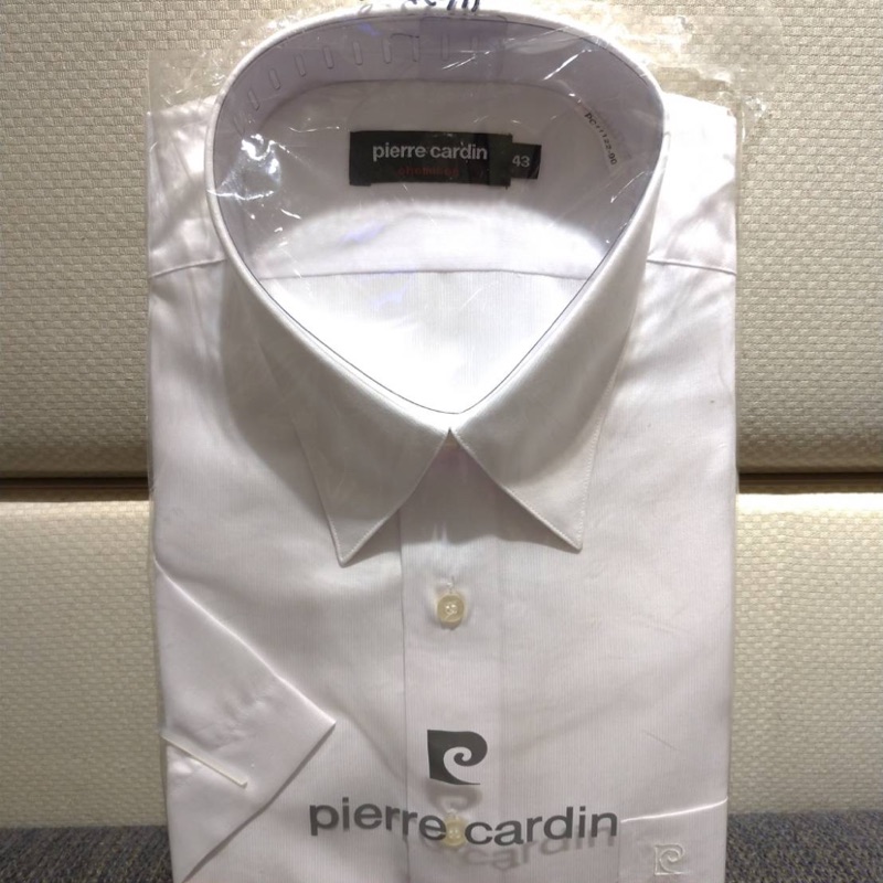 皮爾卡登pierre cardin 白色短袖襯衫