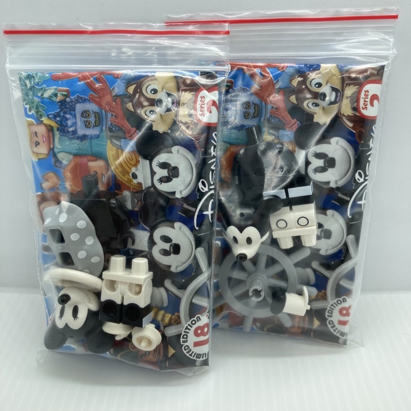 合售 樂高 LEGO 71024  黑白 米奇 + 米妮 迪士尼人偶包 2代
