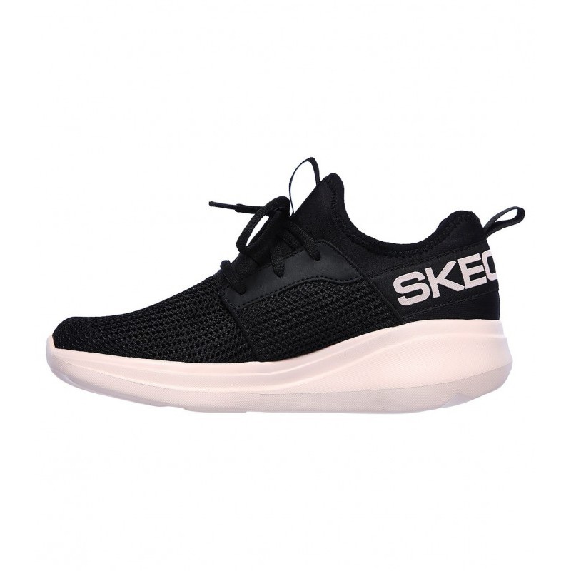 SKECHERS系列-GO RUN FAST女款黑粉色慢跑鞋-NO.128010BKPK