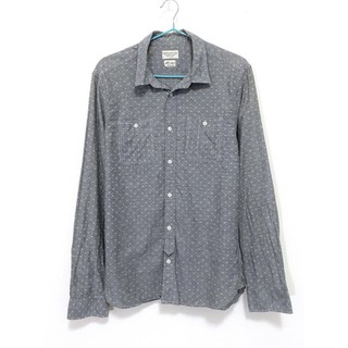 ALLSAINTS 日本 專櫃 灰色 碎花 長袖 襯衫