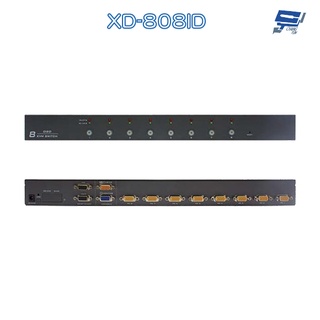 昌運監視器 XD-808ID 8 PORT 雙介面 電腦切換器 (OSD)