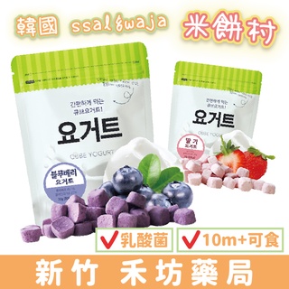 韓國 ssalgwaja 米餅村 乳酸菌優格球 藍莓/草莓 寶寶零食 10個月以上寶寶可食 禾坊藥局親子館