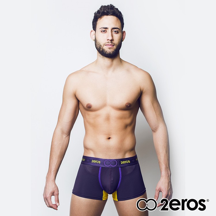 2EROS 撼動系列超彈性透氣型男四角內褲(紫色) L2-U3150VPP2