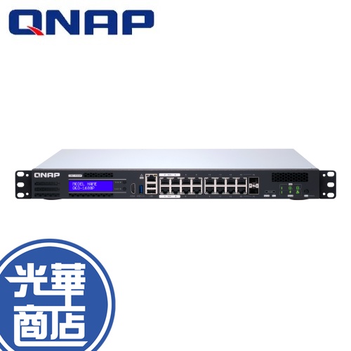 【免運直送】QNAP 威聯通 QGD-1600P-8G 16埠 370W智能終端 PoE供電+交換器+NAS 光華商場