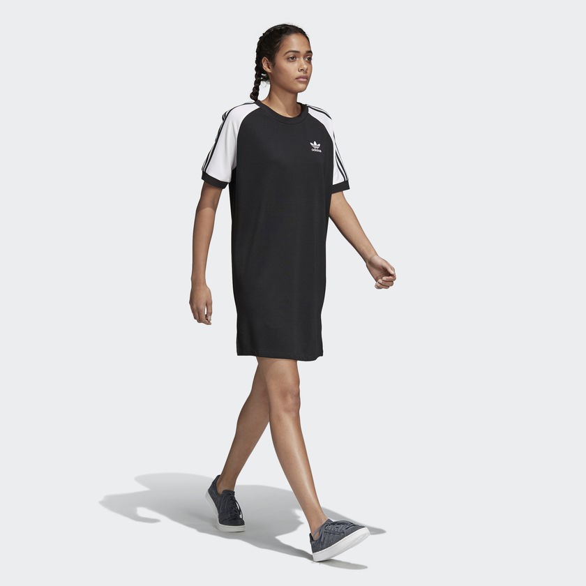 100%正品adidas Raglan Dress 愛迪達黑色長版洋裝連身裙女款CE4961 | 蝦皮購物