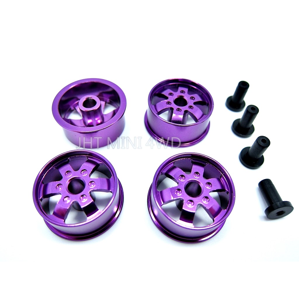 四驅車 RAYS款 輕量化中徑鋁框 (紫色) 鋁合金 輪框 鋁圈 輪子輪胎 94847