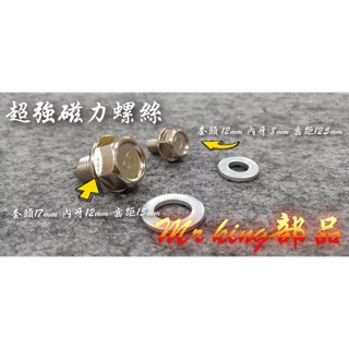 🔱 Mr king 強力磁石螺絲 齒輪油螺絲 機油螺絲 光陽 三陽 山葉 磁力 台製 洩油螺絲 force