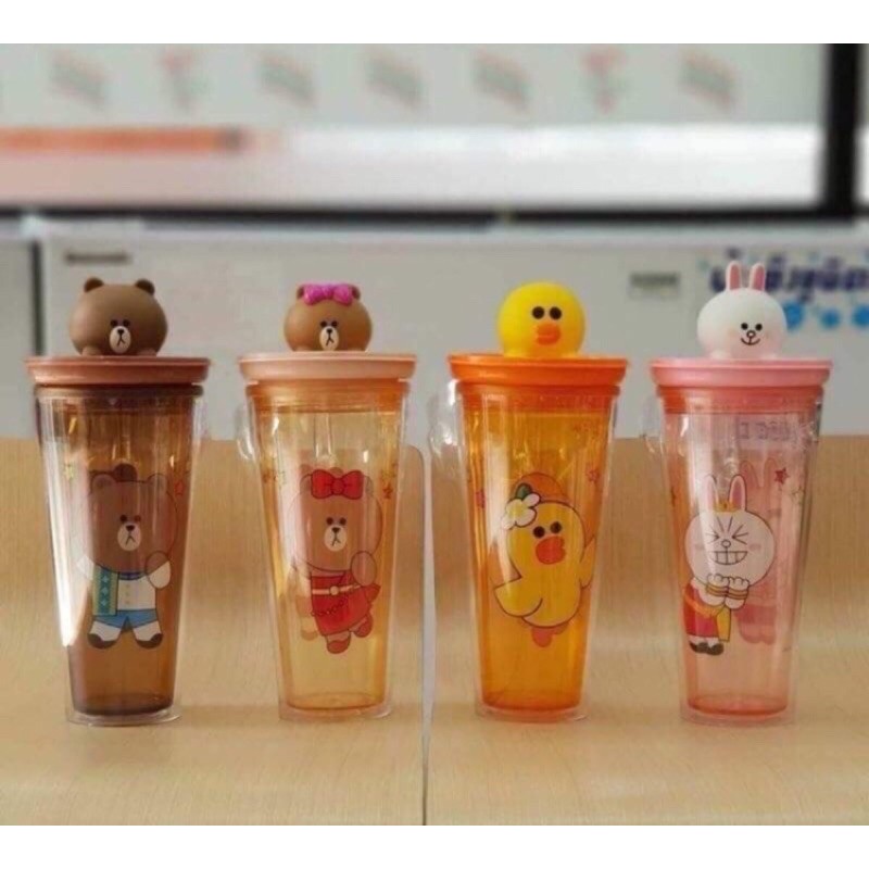 THAILAND泰國711冷水杯）泰國711 聯名款 LINE Friends 冷水杯