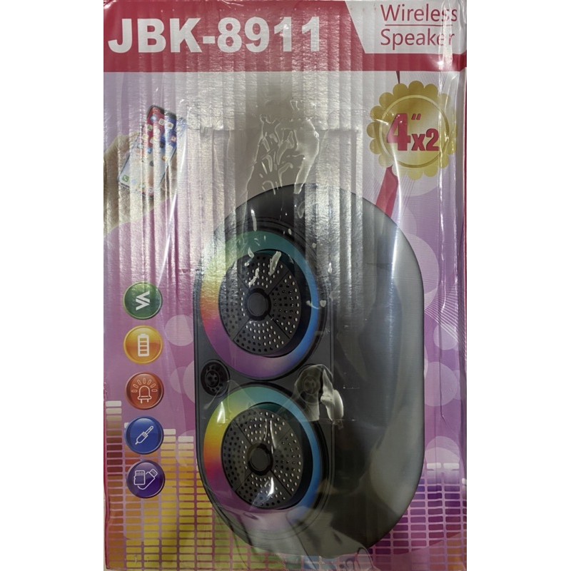 《現貨》Wireless Speaker JBK-8911無線藍牙喇叭 重低音效美彩光韻全場焦點