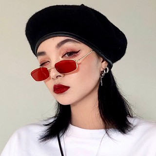 現貨-抖音眼鏡女韓版ins潮新款長方形歐美太陽鏡女原宿風網紅墨鏡266