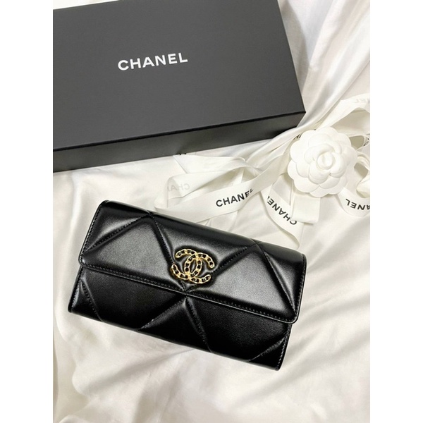 台灣現貨 Chanel 19黑金 長夾 爆款 正品代購歐洲代購