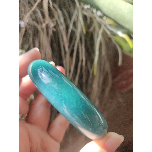 珍藏台灣藍寶~高品質無雜質藍綠藍寶石手鐲
