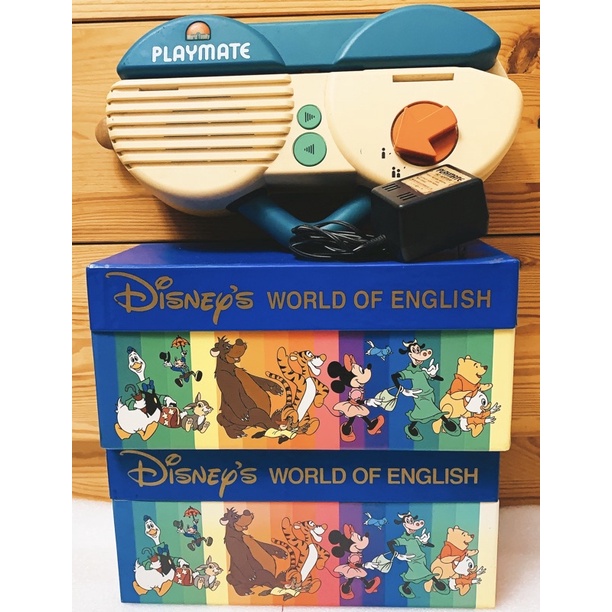 二手 寰宇迪士尼英文教材 讀卡機與字卡 World of English