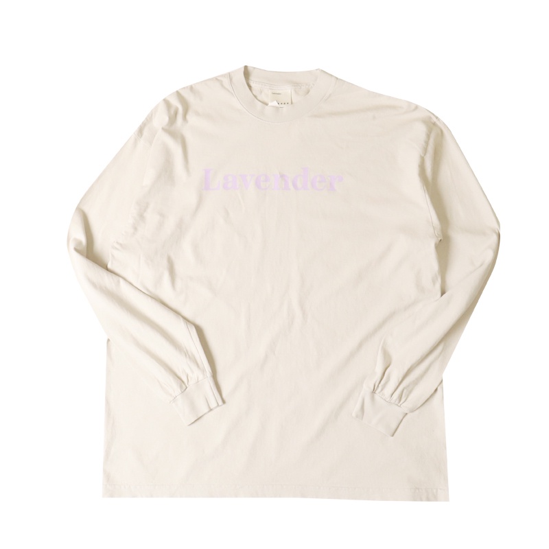 美國Lavender羅紋領All Purpose Logo圖寬鬆長T-Shirt