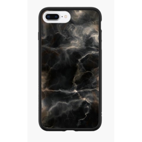iPhone8Plus犀牛盾Mod防摔客製化手機背版-黑色渲染石紋-未知時空