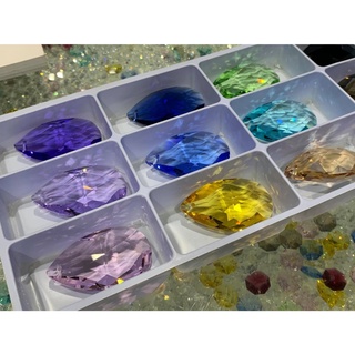 【臺灣實體店附發票】水晶 水晶珠 施華洛世奇STRASS 梨形 50*29多色彩 水晶球 切面水晶 燈飾水晶 水晶燈掛件