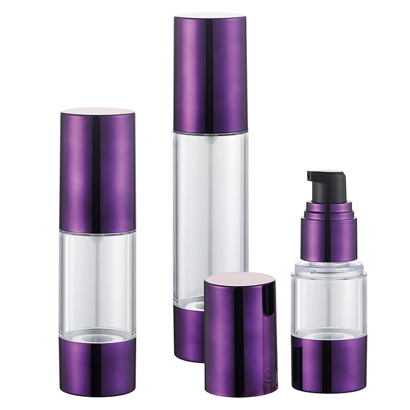 *LyDia甘仔店* 15ml 30ml 50ml 紫色 真空乳液瓶 螺旋式 真空瓶 乳液瓶 按壓瓶 可重複使用 分裝瓶