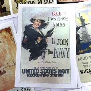 明信片 第一次世界大戰 美國 美軍 American World War 1 歷史明信片 美式復古海報封面風格