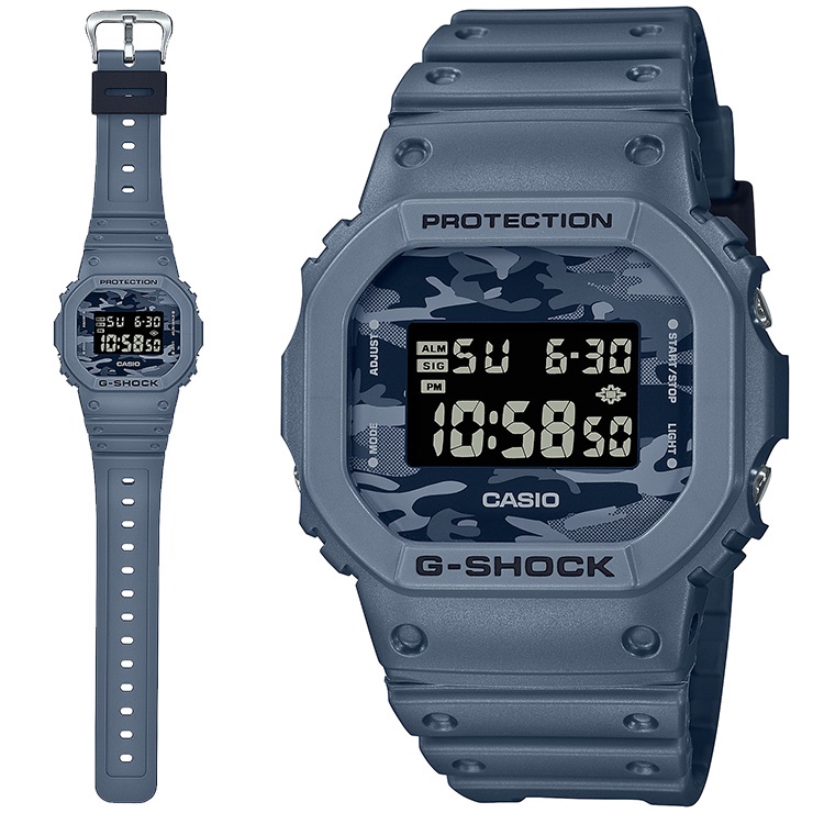 <秀>CASIO專賣店公司貨附保證卡及發票G-SHOCK錶盤飾有迷彩圖案DW-5600CA-2A