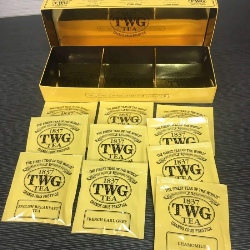 TWG 新加坡原裝進口 TWG tea 頂級奢侈英國茶 手工棉布茶包 禮盒 15包裝