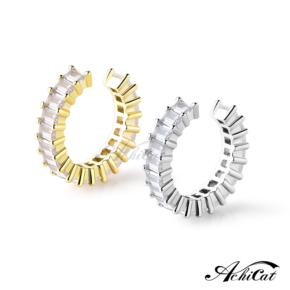 AchiCat．耳環．正白K．光彩晶鑽．耳骨夾．無洞耳環．單邊單個價格．G21003