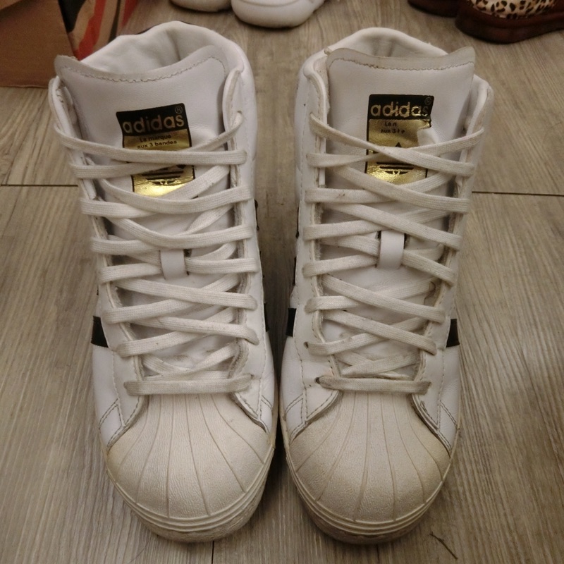 Adidas superstar up w 金標 貝殼頭 內增高 球鞋