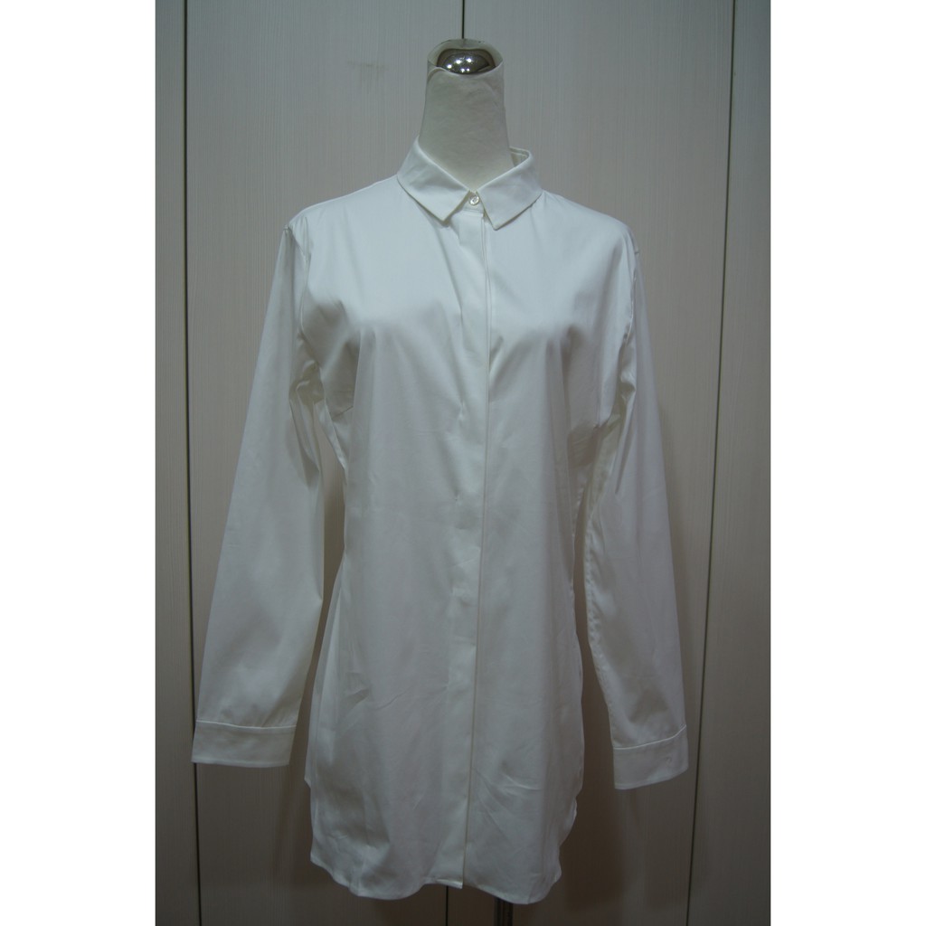 JIL SANDER 白色素面長襯衫 (彈性襯衫) 原價 38600 售 8700