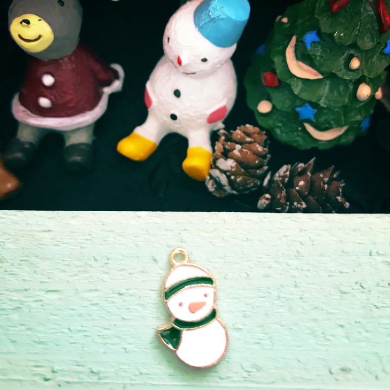 ［雅蕾坊］聖誕吊飾綠圍巾雪人diy 手作材料