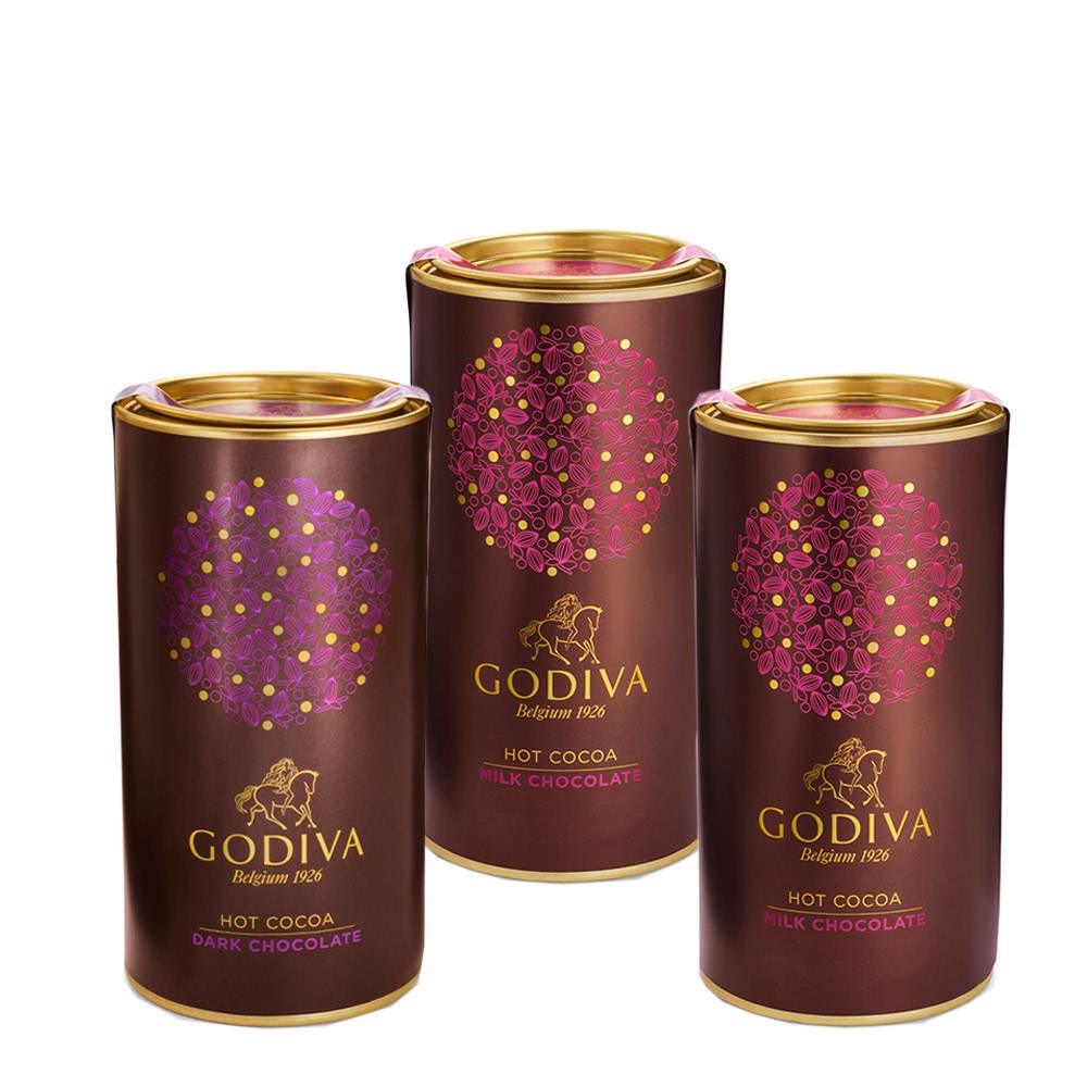 GODIVA 罐裝 黑巧克力/巧克力牛奶可可粉〔女性生理期必備〕