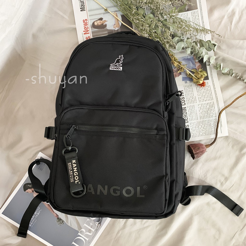 kangol後背包 2020新款 1350 韓國帆布包 雙肩背包 書包 情侶包 筆電包 大容量包 休閒學院風 中性書包