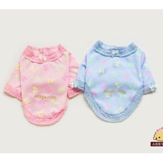 【Yumico寵物用品】秋冬款 螢光蝴蝶結蕾絲衫 寵物衣服