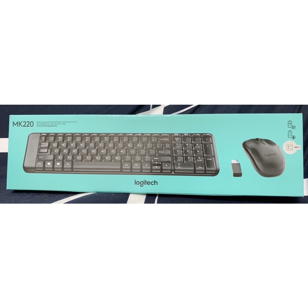 羅技Logitech MK220無線鍵盤滑鼠組⌨️🖱️黑色 全新未拆封