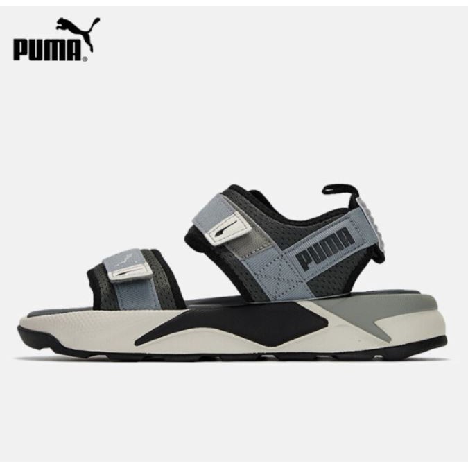 PUMA RS-Sandal 男女款灰黑色休閒涼拖鞋-NO.37486204