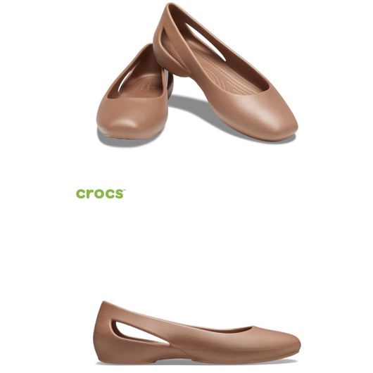 [crocs] 女鞋- 平底鞋 W9 (25cm)- 古銅色