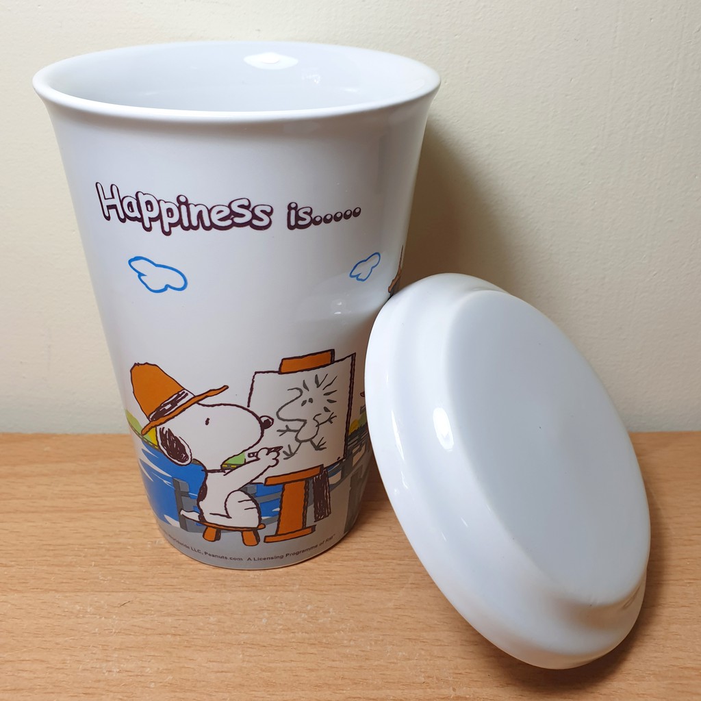 史努比 SNOOPY 高雄 陶瓷杯 有杯蓋 ♥ 正品 ♥ 現貨 ♥