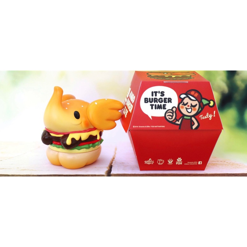 Unbox industry X Too Natthapong Jumbo Burger Elfie 珍寶漢堡象 原色版