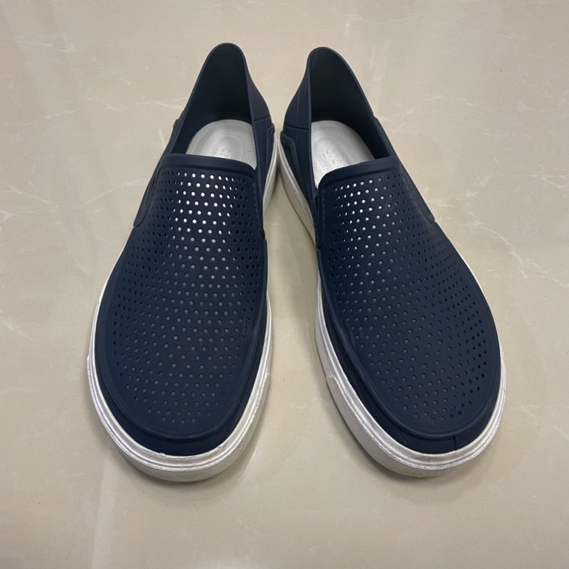 Crocs Iconic Comfort Slip On 防水 平底鞋 海軍藍 男 US8