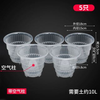 花盆 透明蝴蝶蘭控根花盆透氣洋蘭專用盆大號塑料樹脂家用石斛花盆 蝦皮購物