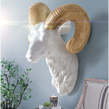 #特價鹿頭羊頭壁掛美式復古客廳玄關壁飾裝飾品北歐風格歐式—町💖目💖傢