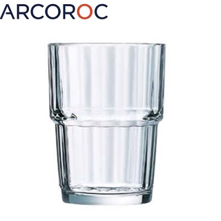 Arcoroc強化玻璃條紋可疊式水杯250cc