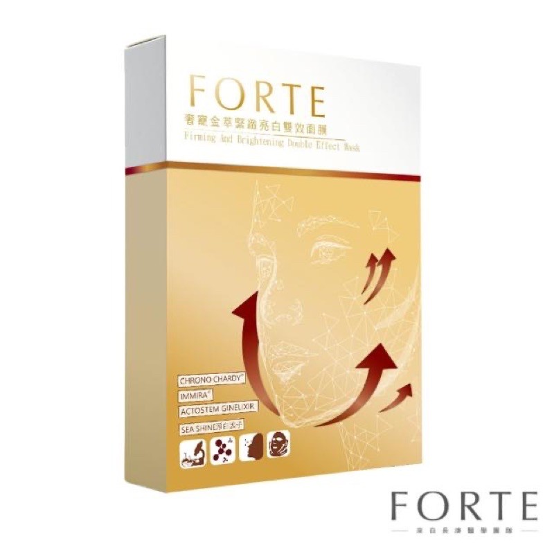 🌷現貨🌷 FORTE 台塑生醫奢寵金萃緊緻亮白雙效面膜5片/盒