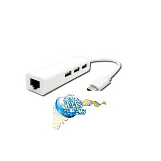 【台灣現貨】Rj45 USB3.1 Type-C轉RJ45網卡/3孔HUB 蘋果macbook集線器