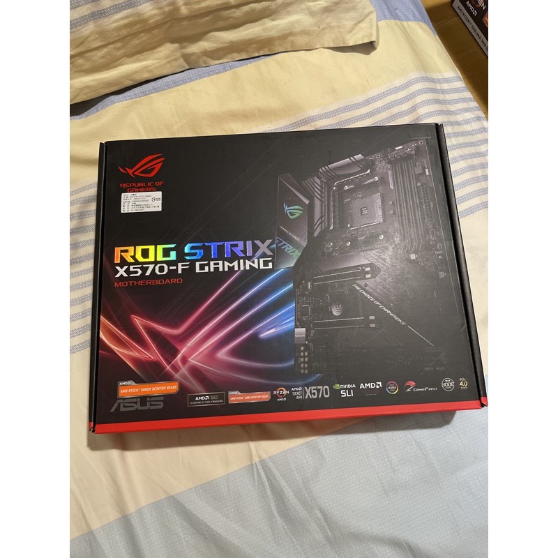 全新賠售 華碩Asus rog strix X570 F gaming 有雙x8可以用兩個3060破解