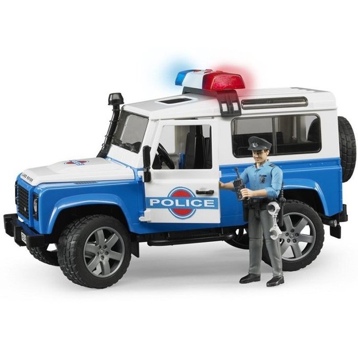 【3C小苑】RU2595 麗嬰 德國製 BRUDER Land Rover 越野警車(含人偶*1) 仿真 兒童 汽車