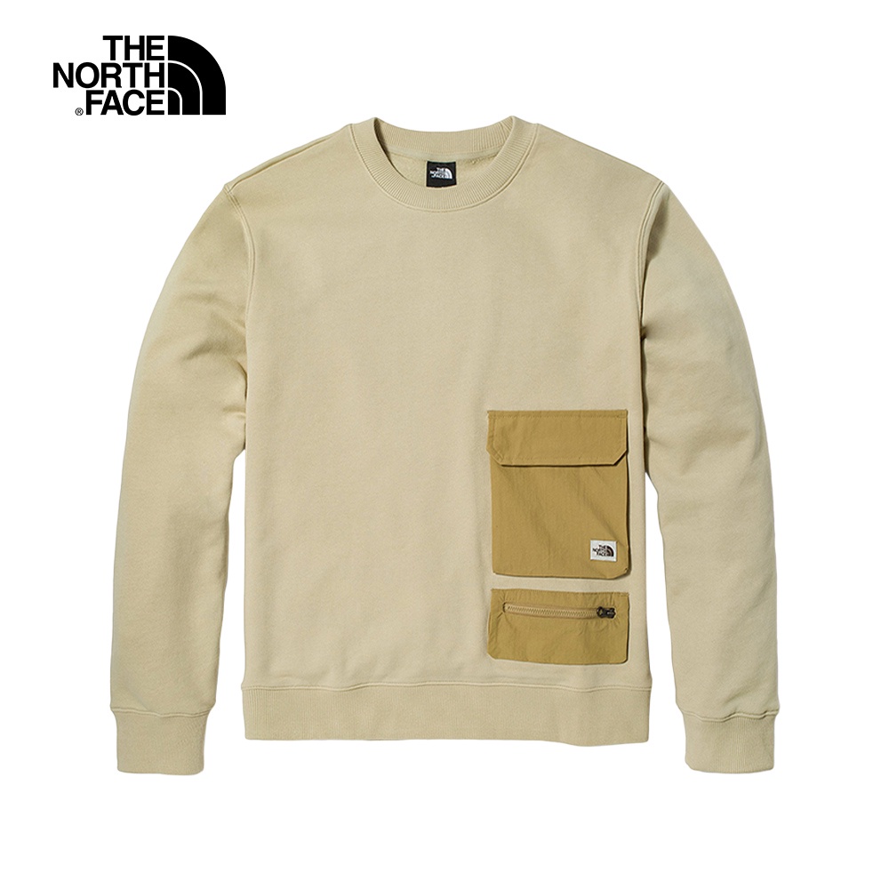 The North Face M HYBRID CREW - AP 男 長袖上衣 卡其-NF0A5JWL3X4