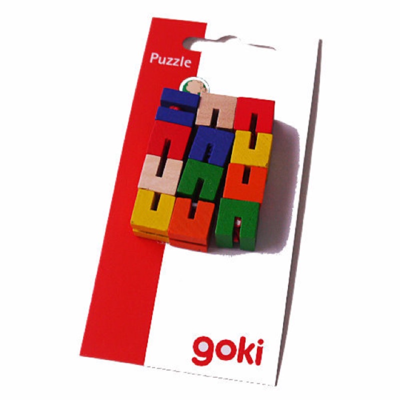 德國 goki 木製迷你彩色積木組 (12塊入/包) 德國製