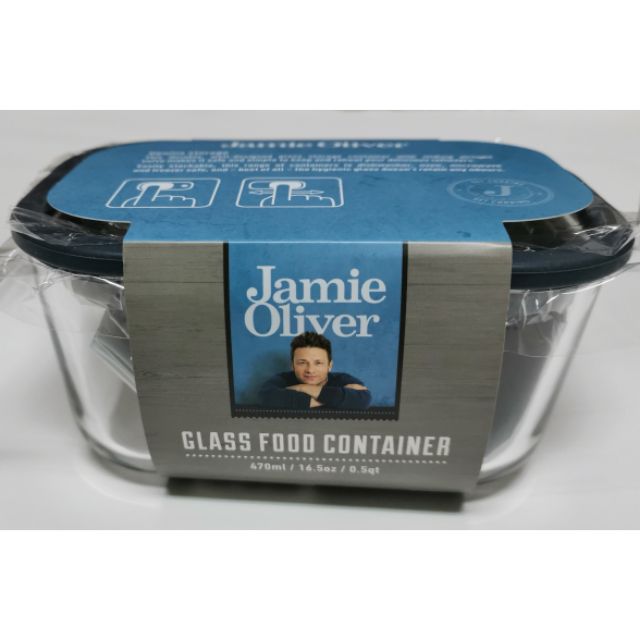 Jamie Oliver方形耐熱玻璃保鮮盒(470ml)