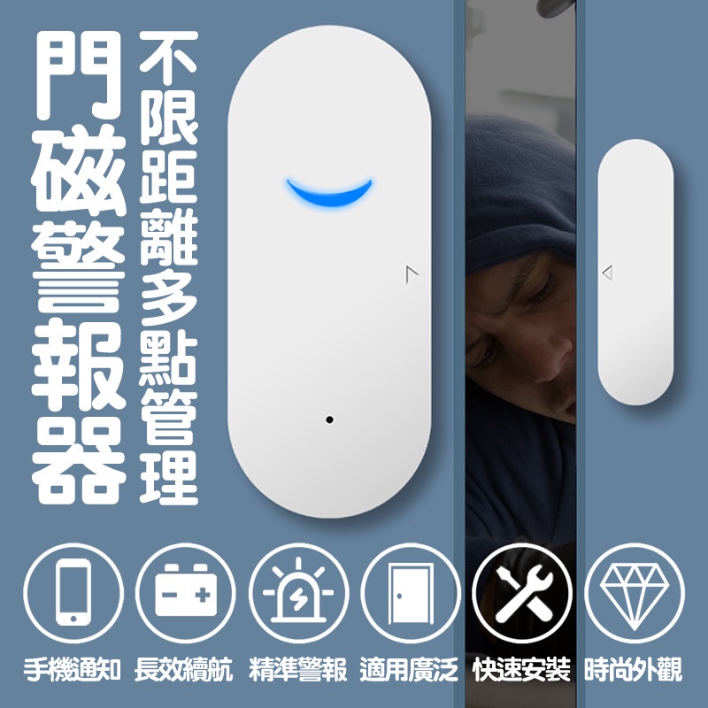 門窗防盜感應器 無線傳感器 門窗感應器 門窗傳感器 居家防盜 門窗警報器 TUYA警報器  app通知推播