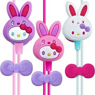 【三麗鷗】Hello Kitty 兔子耳機 (可愛造型 正版授權) 交換禮物-出清一件不留
