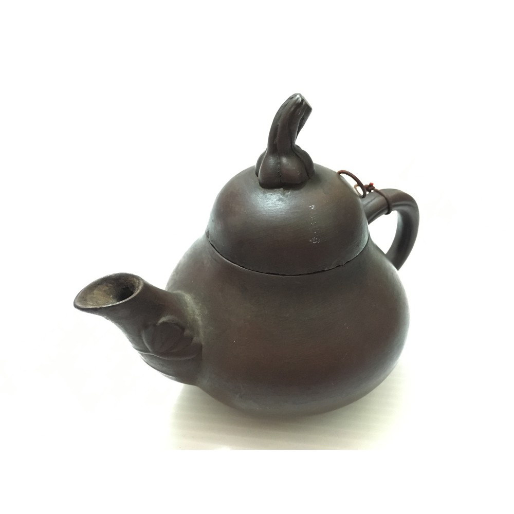 【寶來塢】紫砂壺 德臣鑒製 瓠瓜 葫蘆 造型 泡茶壺 有落款